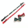 Christmas Snowman & Tree Pet Collar, Green, with Bells
