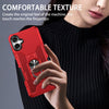 For Samsung Galaxy A06 4G Ring Holder Armor Hybrid Phone Case(Red)