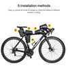 Rhinowalk Bicycle Front Tube Bag Waterproof Mobile Phone Touch Screen Multi-function Bicycle Handlebar Bag(Carbon Fiber Black)