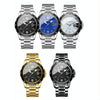 BINBOND B9696 Outdoor Calendar Luminous Waterproof Quartz Watch, Color: Full Gold-Black-Gold Nail