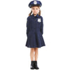 5062 Halloween Children Costume Girls Slim One-Piece Long Sleeve Police Skirt Uniform, Size: M(Navy Blue)