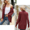 Women Mid-length Sweater Jacket Temperament Loose Knitted Cardigan, Size: S(Grey)