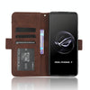 For ASUS ROG Phone 7 Skin Feel Calf Texture Card Slots Leather Phone Case(Brown)