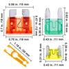 140pcs / Set Car Fuse Set Portable Standard & Mini Fuses