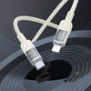 hoco U129 Spirit 1.2m PD27W USB-C / Type-C to 8 Pin Transparent Charging Data Cable(Black)