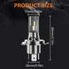 H4 Pair 22W 2000lm 6000K Car LED Direct Plug-in Headlight Bulb