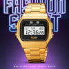 SKMEI 1952 Resin Mirror ABS Case Waterproof Electronic Watch(Golden Steel Belt)