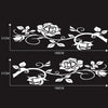 2 PCS/Set D-545 Rose Pattern Car Modified Decorative Sticker(White)