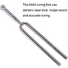 2 PCS Resonant Standard Teaching Sound Fork Stainless Steel Violin Instrument Music Sound Fork(Silver)