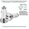 YSY-310QC18W QC3.0 Dual Port USB Car Charger for Apple / Huawei / Samsung / Xiaomi(White)