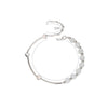 S925 Sterling Silver Natural Crystal Opal Bracelet Love Bracelet(Platinum)