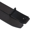 Dandali TT26 Men Fashion Black Flat Buckle Leather Belt Waistband, Length: 115cm