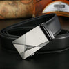 Men Automatic Buckle Belt Leather Waistband Business Style Trouser Belt Model 11