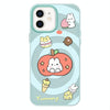 For iPhone 11 Skin Feeling Jelly TPU Hybrid PC Phone Case(Apple Rabbit Yellow Light Green)