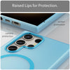 For Samsung Galaxy S23 Ultra 5G MagSafe Frosted Translucent TPU + PC Full Coverage Phone Case(Blue)