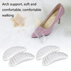 5 Pairs Striped Arch Support Pads Flat Feet Non-Slip Insoles Massage Foot Pads(Transparent)