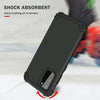 For Galaxy S20 Plus PC + Silicone Three-piece Shockproof Protection Case(Black)