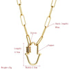 Copper Zircon Plated Real Gold Necklace Exquisite Clavicle Necklace(Heart)