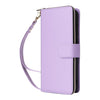 For Samsung Galaxy A33 5G Nine-card Slots Zipper Wallet Bag Leather Phone Case(Purple)
