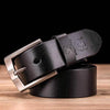 BULL CAPTAIN 01 Pin Buckle Thickened Cowhide Wear-Resistant Belt, Length: 115cm (Smooth Brown)