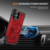 For iPhone 12 Lens Holder MagSafe Phone Case(Red)