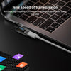 Type-C Male to Type-C Female Smart Digital Display Side Bend Charging Adapter(Light Black)
