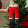 Christmas Tree Decoration Santa Claus Elf Legs Plush Door Decor Christmas Home Hanging Ornaments(Red)