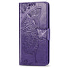 For Asus Zenfone 7 Pro ZS671KS Butterfly Love Flower Embossed Horizontal Flip Leather Case with Bracket / Card Slot / Wallet / Lanyard(Dark Purple)