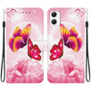For Samsung Galaxy A05 Crystal Texture Colored Drawing Leather Phone Case(Pink Butterflies)