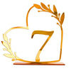 Acrylic Home Decor Wedding Digital Dinning Table Number Plate Seat Sign DIY Mirror Table Setting, Number: 7