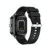 D8 Pro 2.01 inch 2 in 1 Bluetooth Earphone Silicone Strap Smart Watch, Support NFC with Cover(Black)