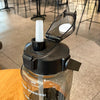 GYBL4503 2000ml Large-capacity Outdoor Sports Water Bottle with Straw, Spec: Blue+Stickers