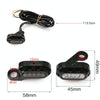 HP-Z058 Motorcycle Modified Rearview Mirror LED Turn Signal Light for Harley Sportsters XL 883 / 1200(Electroplating Black)