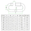 5 PCS 3.5mm 304 Stainless Steel Quick Connect Ring Runway Buckle