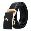Dandali Casual Men Automatic Buckle Belt Business Soft Leather Pants Band, Length (cm): 120cm(ZD-15)