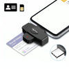 Rocketek CSCR3 Smart CAC Card Reader Type-c Bank Tax Declaration SIM Card/IC Card ID Card Reader(Black)