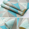 Home Geometric Wallpaper Deerskin Velvet Non-self-adhesive Thickened Wallpaper, Size:53x1000cm(Lake Blue)