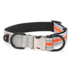Reflective Dog Collar, Orange, Large - Nylon, Safety Buckle