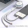 ROMOSS PD100W 3-In-1 Retractable Data Cable Type-C/USB-C To 8 Pin & Type-C & Micro Line 1.1m(Purple)