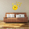 Butterfly Star 3D Acrylic Stereo Living Room Bedroom Decorating Mirror Wall Clock(Silver)