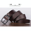 Dandali YY25 Men Fashion Retro Buckle Leather Belt Waistband, Length: 110cm(Coffee)