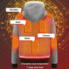 USB Smart Electric Heating Warming Thickened Hooded Sweatshirt, Size: M(Black)