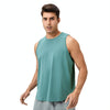 Summer Loose Breathable Fitness Quick-Drying Sleeveless Vest, Size: L(Graystone Green)