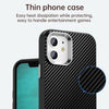 For iPhone 12 Carbon Fiber Series IMD Phone Case(Black)