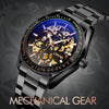 SKMEI 9194 Men Mechanical Gear Dial Automatic Mechanical Watch(Silver)