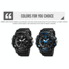 SKMEI 1742 Four-screen LED Digital Display Luminous Sports Shockproof Electronic Watch for Men(Black)