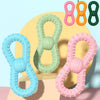 Dog Teething Chew Toy, Figure of Eight, TPR Rubber, Green