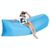Outdoor Portable Lazy Water Inflatable Sofa Beach Grass Air Bed, Size: 200 x 70cm(Sky Blue)
