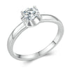 MSR007 Sterling Silver S925 Spirit Moissanite White Gold Plated Ring(No.7)