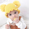 MZ8264 Cartoon Three-dimensional French Fries Duck Baby Skullcap Knitted Double Ball Woolen Hat, Size: Free Size(Yellow)